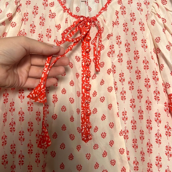 Rebecca Taylor Silk Block Mix Boho Blouse NWT SZ 0 - Picture 7 of 8